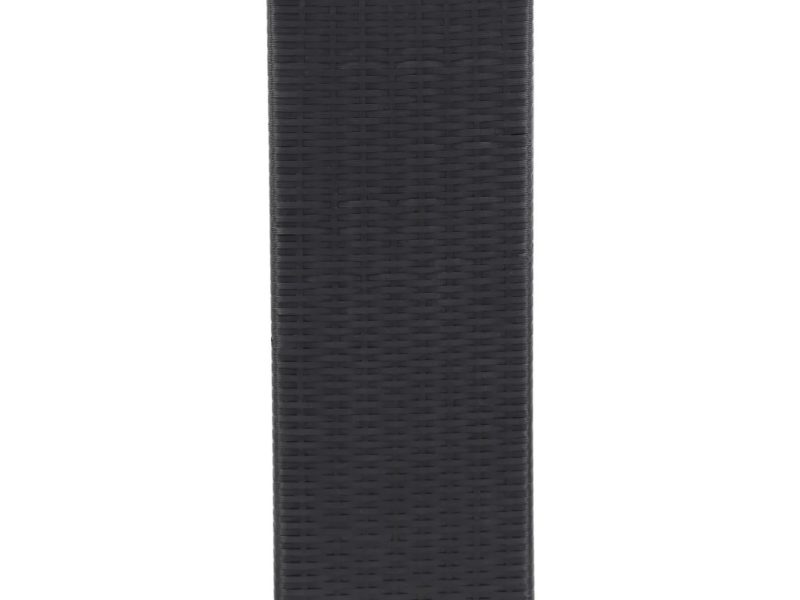 Letti Rialzati da Giardino 3 pz in Polyrattan Nero