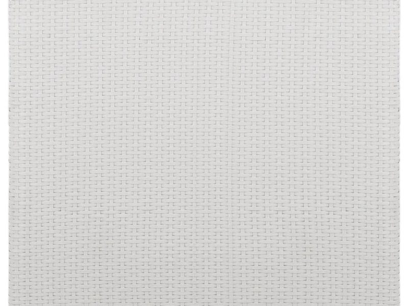 Letti Rialzati da Giardino con 4 Vasi 2 pz in Polyrattan Bianco