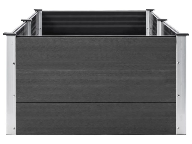 Letto Rialzato da Giardino 250x100x54 cm in WPC Grigio