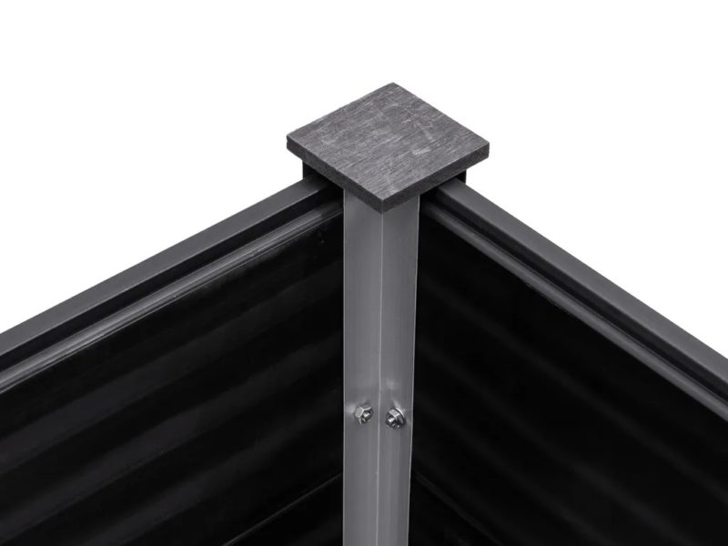 Letto Rialzato da Giardino 250x100x54 cm in WPC Grigio