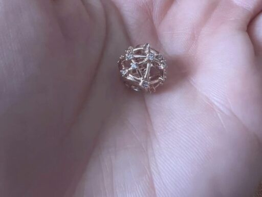 Charm pandora Rosa brillantini