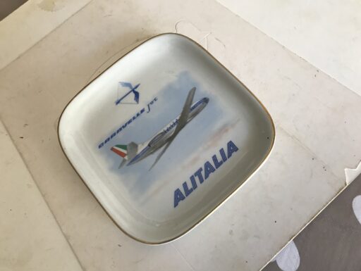 PIATTO ALITALIA CARAVELLE JET ANNI 60