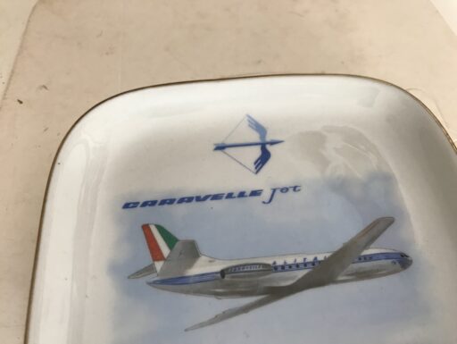 PIATTO ALITALIA CARAVELLE JET ANNI 60