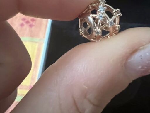 Charm pandora Rosa brillantini