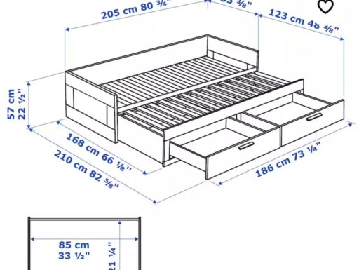 Letto ikea singolo estraibile con cassetti