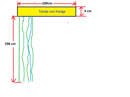 Tenda con fili di vetro e perline acquistata in Thailandia