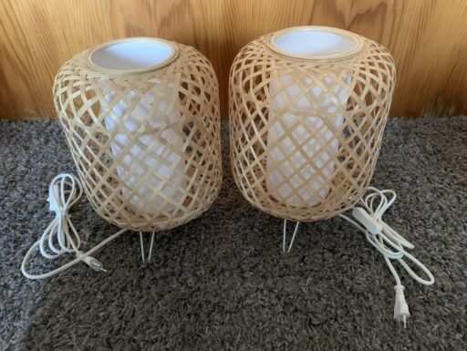 Due lampade da Tavolo Bambù (Ikea)