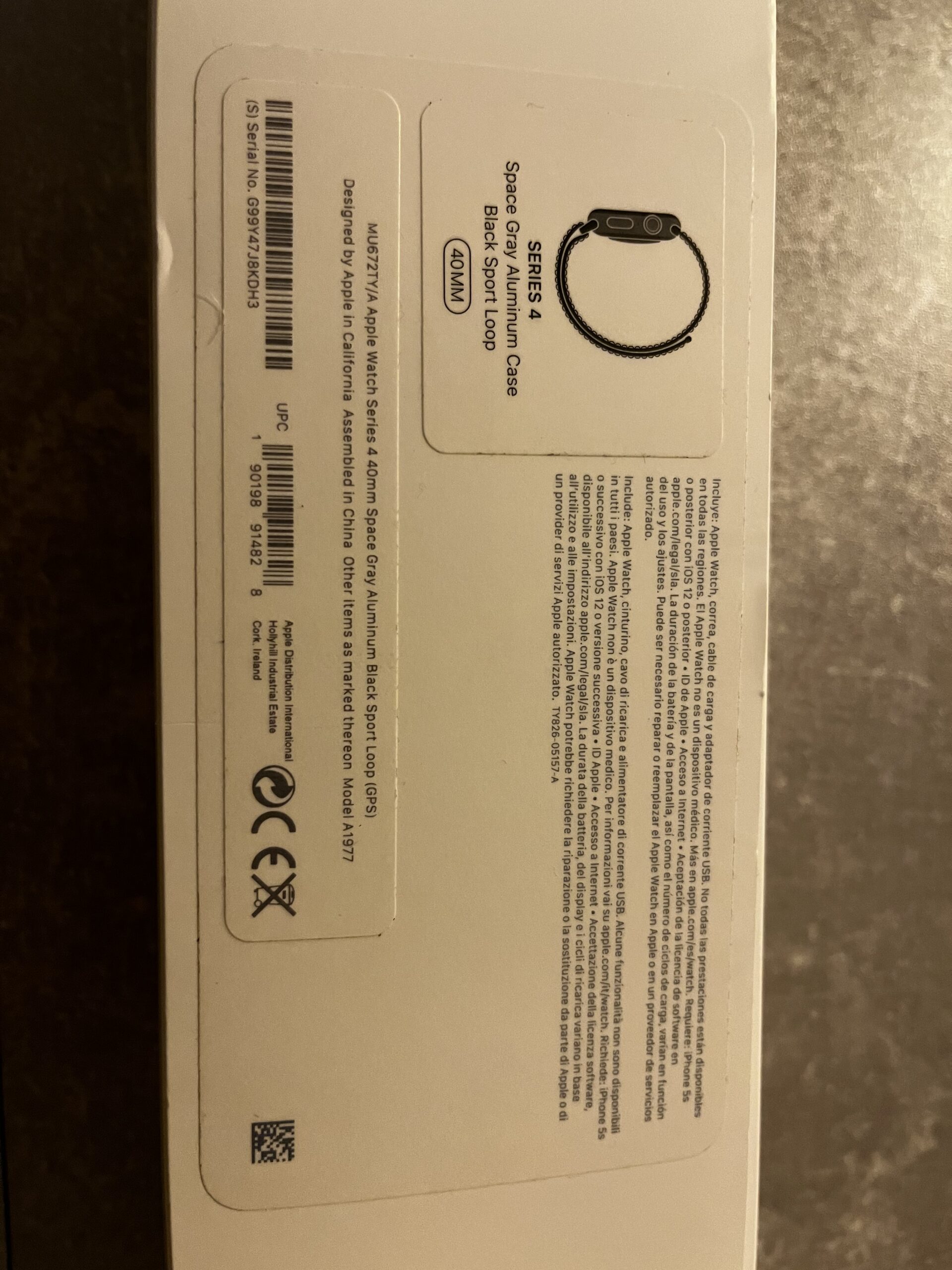 Apple Watch serie 4 space gray 40 mm