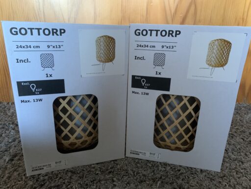 Due lampade da Tavolo Bambù (Ikea)