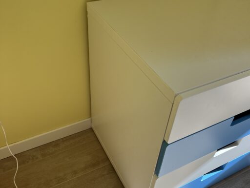 Cassettiera bambini bianco/azzurro