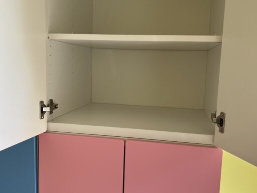 Armadio bambini bianco/rosa