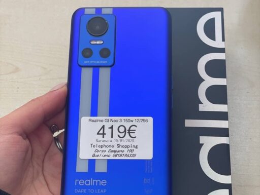 Realme GT NEO 3 8gb ram 256gb di memoria 150w