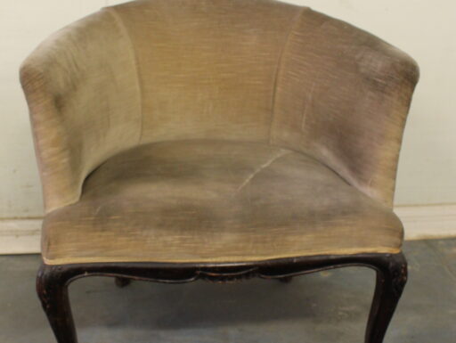 Set poltroncina vintage con poggiapiedi