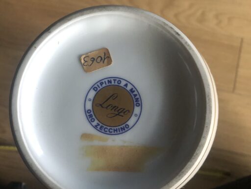 Vaso grande in Oro Zecchino dipinto a mano