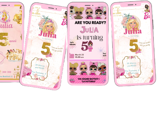 Invito digitale per feste personalizzato