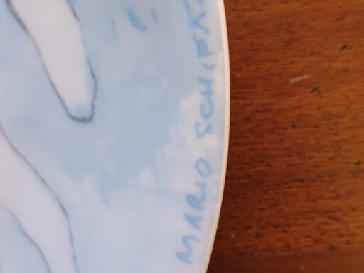 Mario Schifano Serigrafia su piatto in ceramica