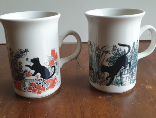 Tazze Mug Churchill England vintage motivo gatti neri