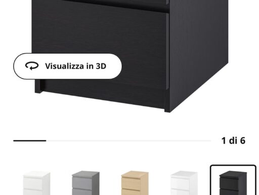 Comodini Ikea modello Malm marrone scuro