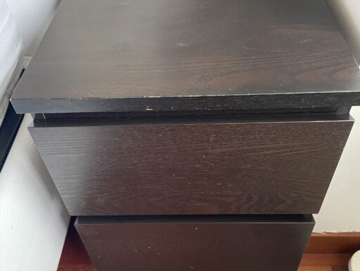 Comodini Ikea modello Malm marrone scuro