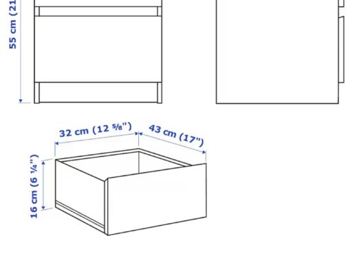 Comodini Ikea modello Malm marrone scuro