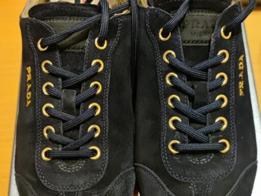 Scarpe Prada donna numero 38, camoscio fashion bleu+platino