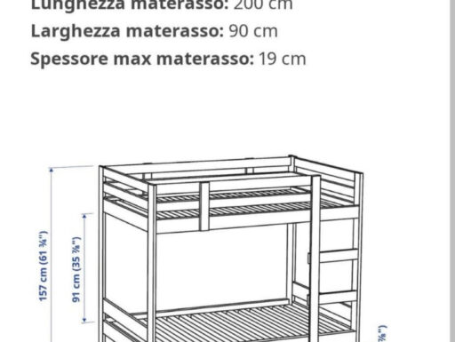 Letto a castello in legno