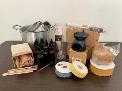 Stock completo per creazione fai da te di candele profumate