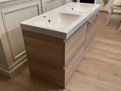 Lavandino bagno doppio con mobiletto