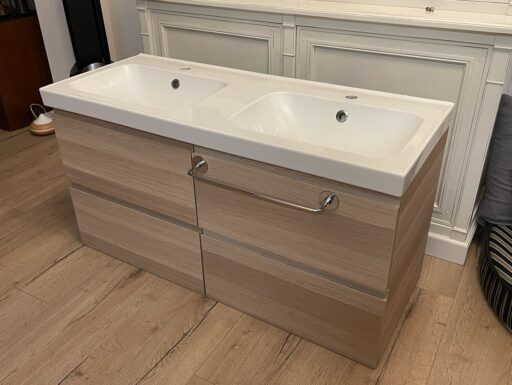 Lavandino bagno doppio con mobiletto