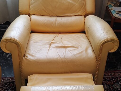 Poltrona relax reclinabile Chateau d’Ax in vera pelle