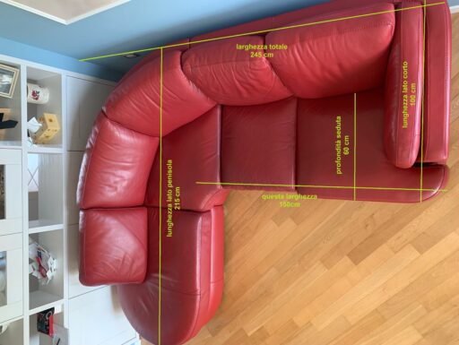 Divano in pelle Rosini