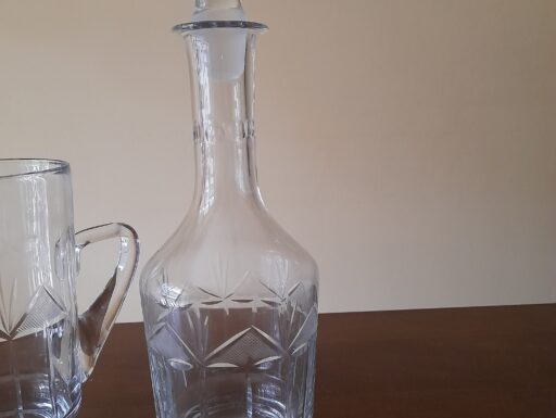 Bottiglia e Caraffa in CRISTALLO antico