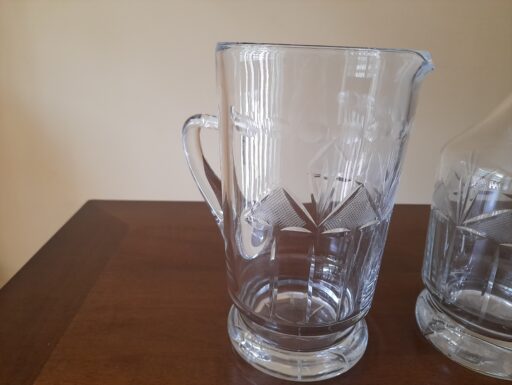 Bottiglia e Caraffa in CRISTALLO antico