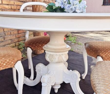 Tavolo tondo allungabile e 6 sedie