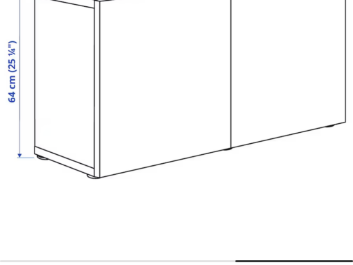 Scaffale con ante, bianco/Lappviken bianco, 120x42x64 cm