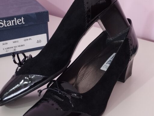 Décolleté Starlet vernice e camoscio nero n 40