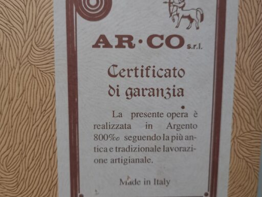 Quadro con disegno laminato argento 800