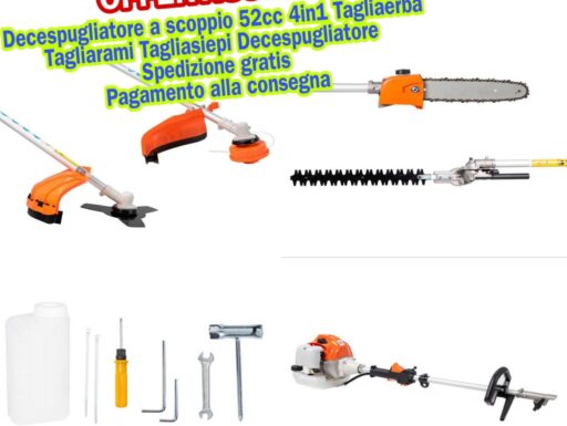 Decespugliatore a scoppio 52cc 4in1