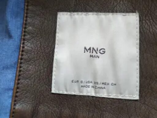 giacca mango in pelle sintetica