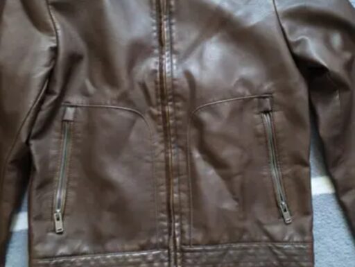 giacca mango in pelle sintetica