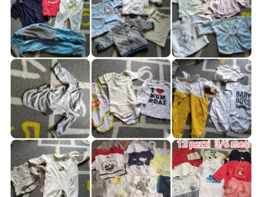 lotto 80 pezzi abbigliamento bimbo 0/12 mesi