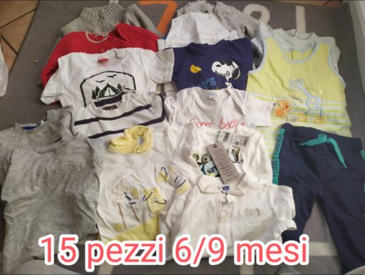 lotto 80 pezzi abbigliamento bimbo 0/12 mesi