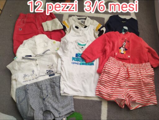 lotto 80 pezzi abbigliamento bimbo 0/12 mesi