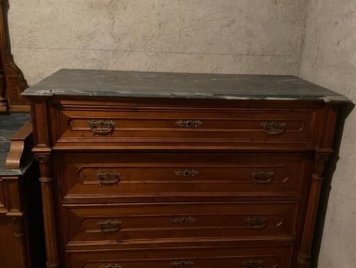 2 Mobili antiquariato con ripiano in marmo