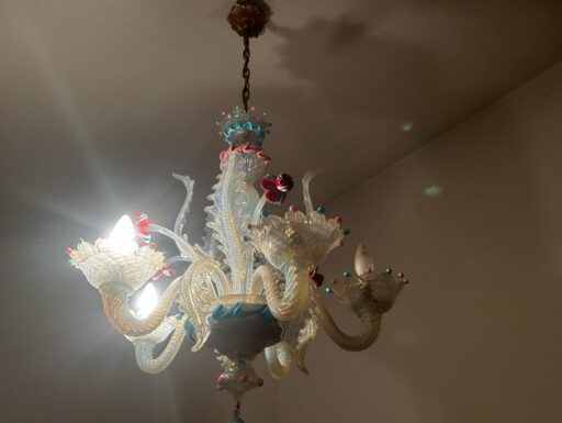 Lampadario in vetro di murano