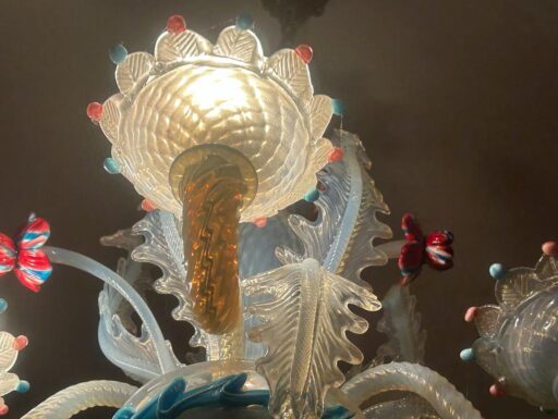 Lampadario in vetro di murano