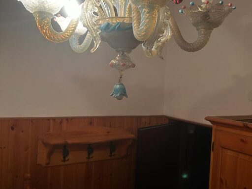 Lampadario in vetro di murano