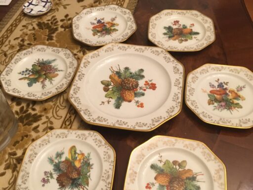 Servizio dolce in Limoges, raffinata porcellana