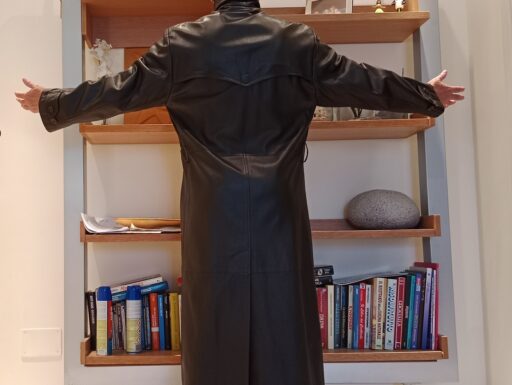 Cappotto lungo in vera pelle