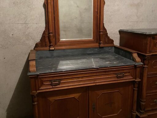 2 Mobili antiquariato con ripiano in marmo